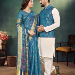 Cotton Couple Matching Ethnic Outfits